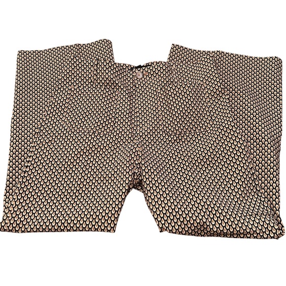 Jules & Leopold Geometric Print Wide Leg Pants Black Gold Beige Size Large - Picture 5 of 12